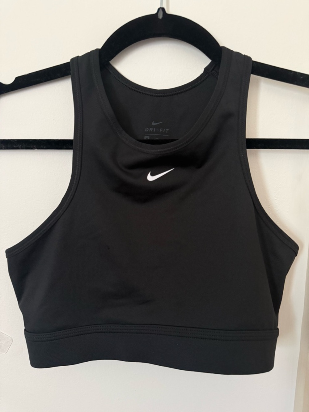 Nike Black Dri-FIT High-Neck Sports Bra